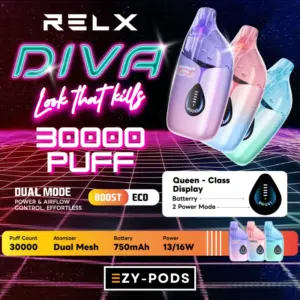 RELX DIVA 30k พอตใช้แล้วทิ้ง 30000 คำ
