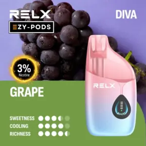 RELX DIVA 30k พอตใช้แล้วทิ้ง 30000 คำ กลิ่น Grape