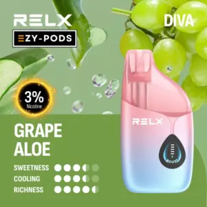 RELX DIVA 30k พอตใช้แล้วทิ้ง 30000 คำ กลิ่น Grape Aloe