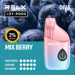 RELX DIVA 30k พอตใช้แล้วทิ้ง 30000 คำ กลิ่น Mix Berry