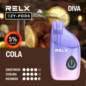 RELX DIVA 30k พอตใช้แล้วทิ้ง 30000 คำ กลิ่น Cola Nic5