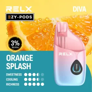 RELX DIVA 30k พอตใช้แล้วทิ้ง 30000 คำ กลิ่น Orange Splash