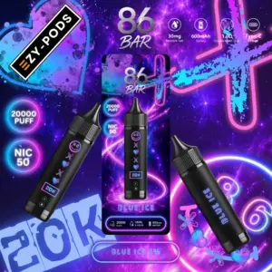 พอตใช้แล้วทิ้ง 86bar 20k กลิ่น Blue Ice nic5
