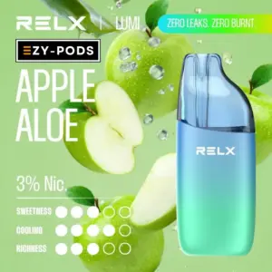 RELX LUMI 18k พอตใช้แล้วทิ้ง 18000คำ กลิ่น แอปเปิ้ลอะโล